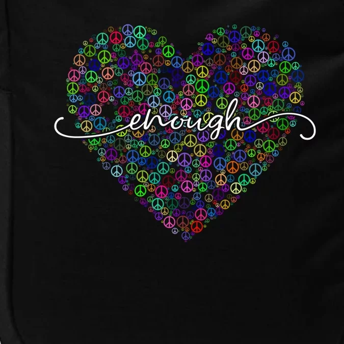 Enough Awareness Rainbow Peace Heart Impact Tech Backpack