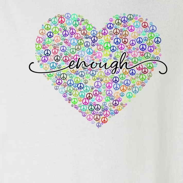 Enough Awareness Rainbow Peace Heart Toddler Long Sleeve Shirt