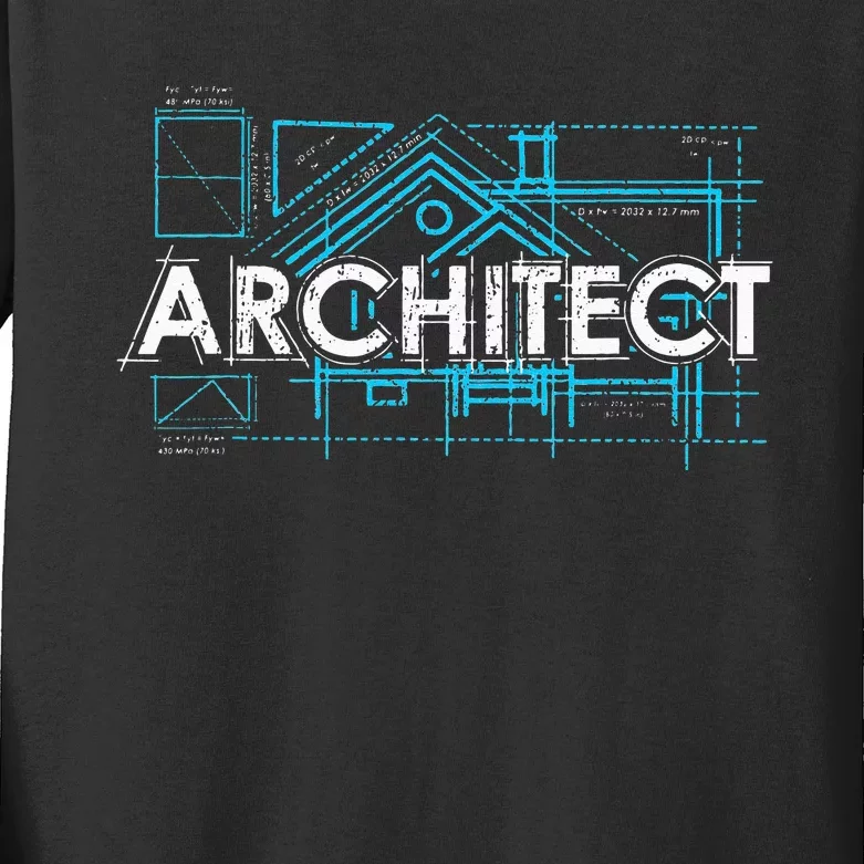 Engineer Architecture Real Estate Architect Kids Long Sleeve Shirt