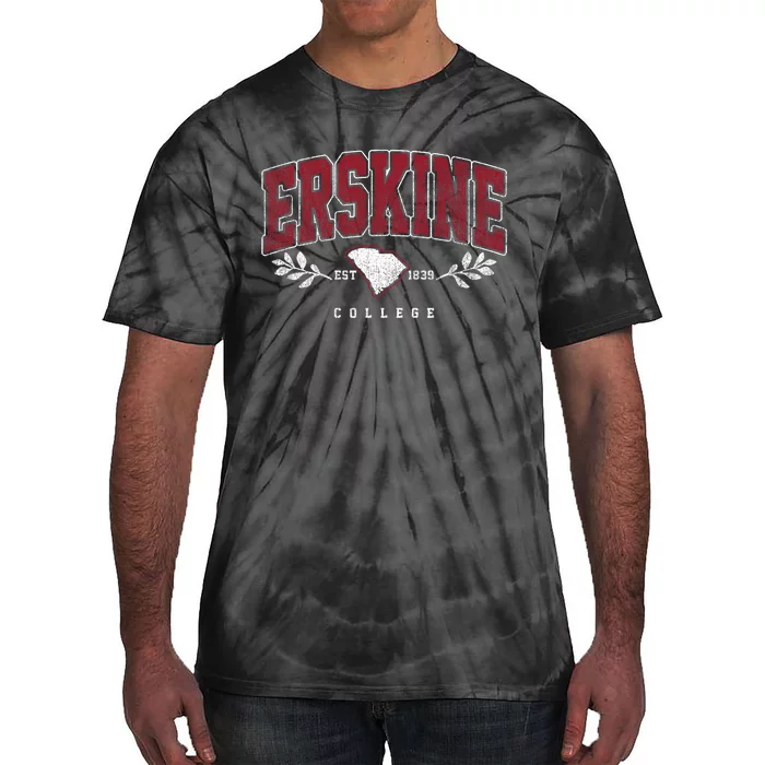 Erskine Arch Retro College Athletic Sports Tie-Dye T-Shirt