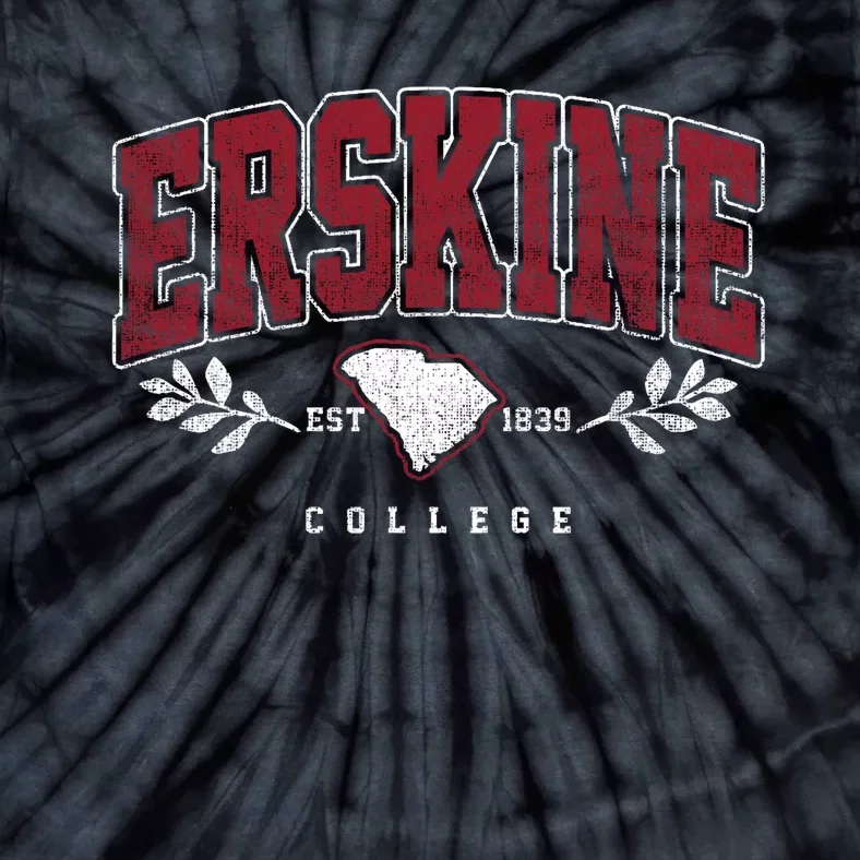 Erskine Arch Retro College Athletic Sports Tie-Dye T-Shirt