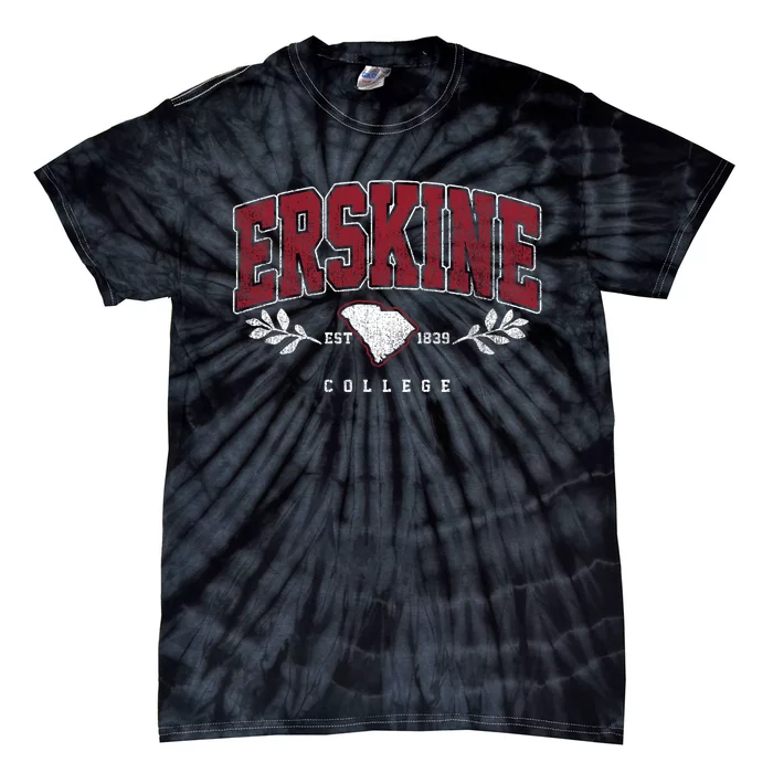 Erskine Arch Retro College Athletic Sports Tie-Dye T-Shirt