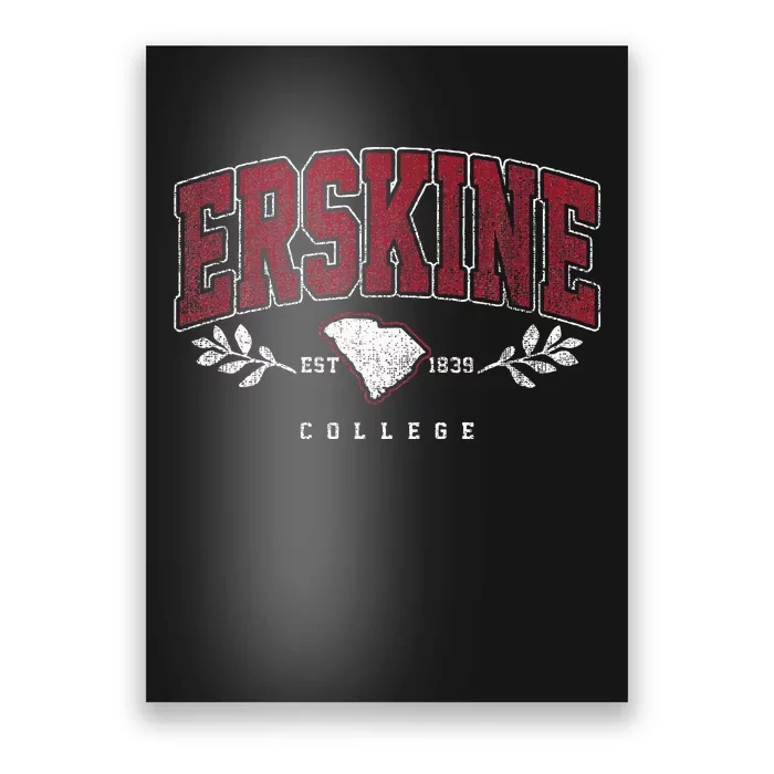 Erskine Arch Retro College Athletic Sports Poster