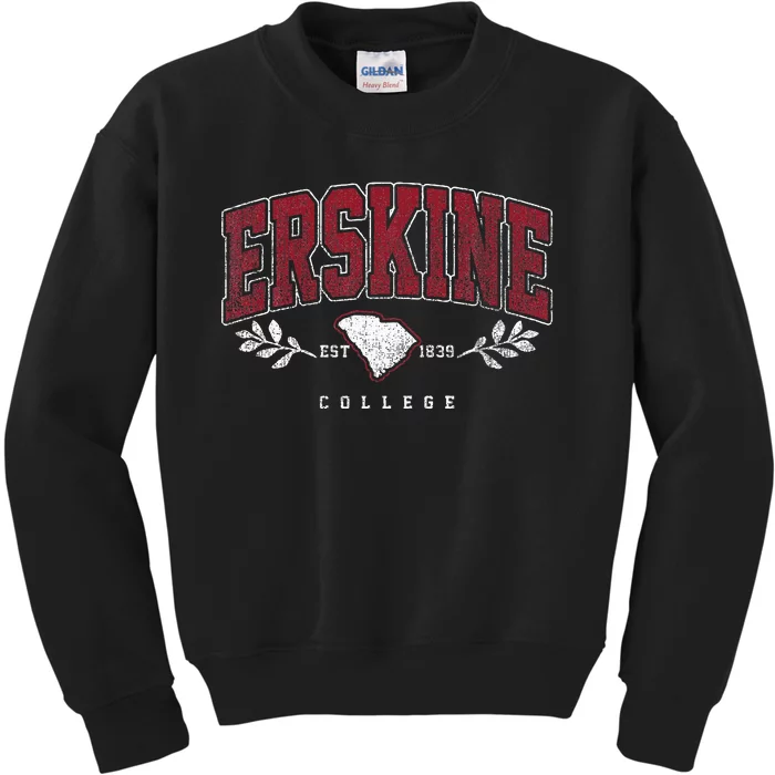 Erskine Arch Retro College Athletic Sports Kids Sweatshirt