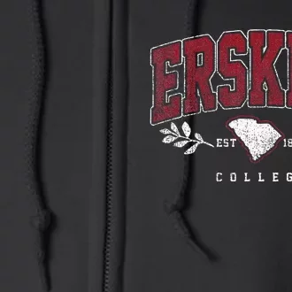 Erskine Arch Retro College Athletic Sports Full Zip Hoodie