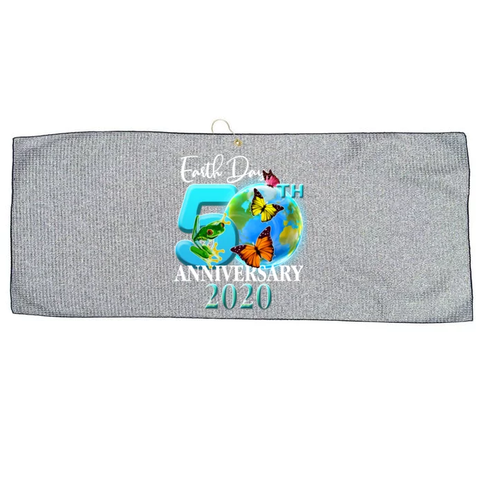 Earth Day 50th Anniversary 2020 Large Microfiber Waffle Golf Towel