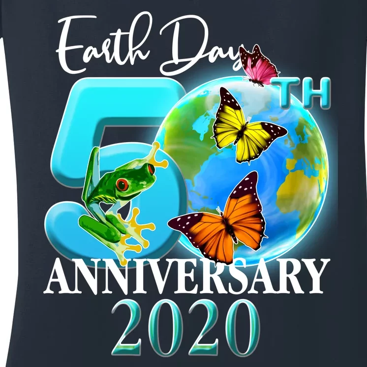 Earth Day 50th Anniversary 2020 Women's V-Neck T-Shirt