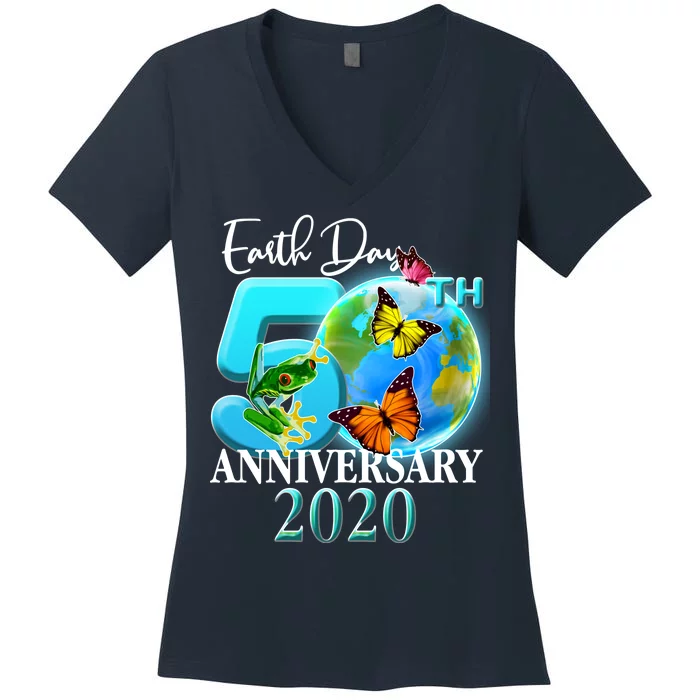 Earth Day 50th Anniversary 2020 Women's V-Neck T-Shirt