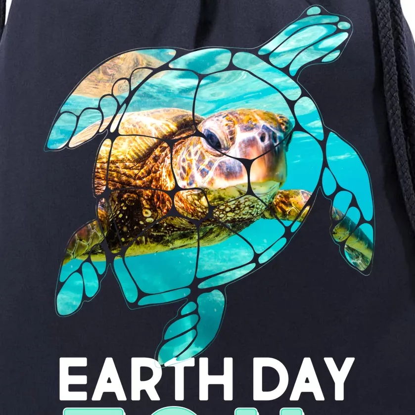 Earth Day 50th Anniversary Turtle Drawstring Bag