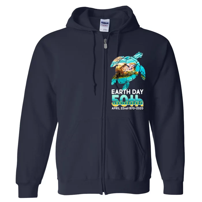 Earth Day 50th Anniversary Turtle Full Zip Hoodie