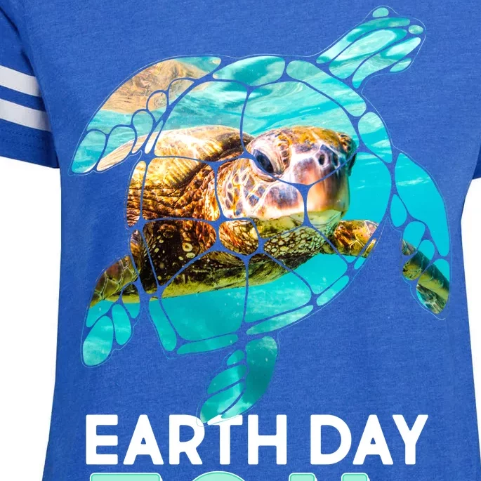 Earth Day 50th Anniversary Turtle Enza Ladies Jersey Football T-Shirt