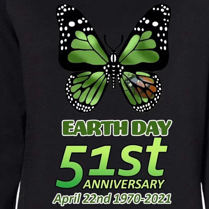 Earth Day 51st Anniversary 2021 Butterfly Womens California Wash Sweatshirt