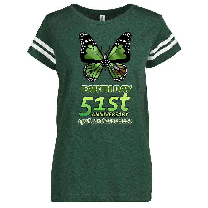 Earth Day 51st Anniversary 2021 Butterfly Enza Ladies Jersey Football T-Shirt