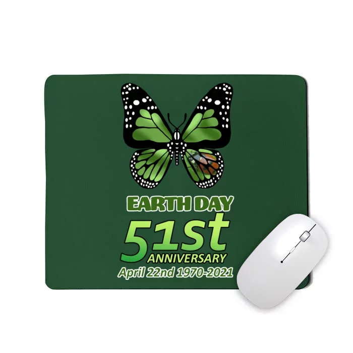 Earth Day 51st Anniversary 2021 Butterfly Mousepad