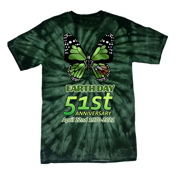 Earth Day 51st Anniversary 2021 Butterfly Tie-Dye T-Shirt