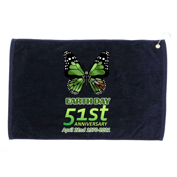 Earth Day 51st Anniversary 2021 Butterfly Grommeted Golf Towel