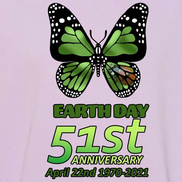 Earth Day 51st Anniversary 2021 Butterfly Garment-Dyed Sweatshirt