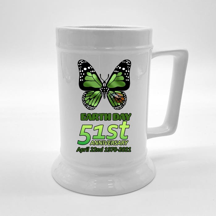 Earth Day 51st Anniversary 2021 Butterfly Front & Back Beer Stein