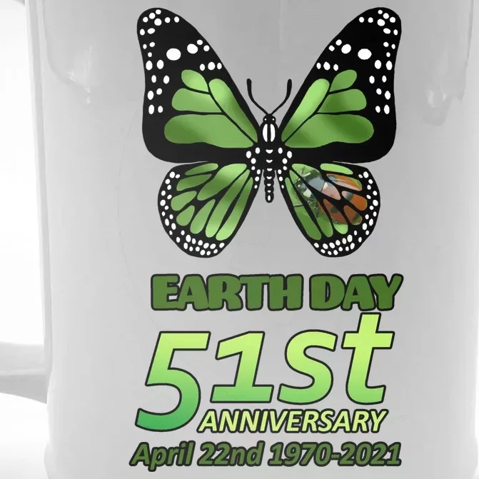 Earth Day 51st Anniversary 2021 Butterfly Front & Back Beer Stein