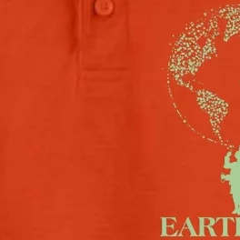 Earth Day Child Blowing Bubbles Earth Dry Zone Grid Performance Polo