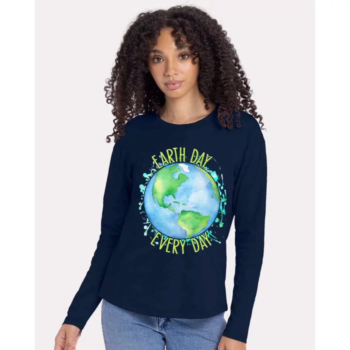 Earth Day Every Day Womens Cotton Relaxed Long Sleeve T-Shirt