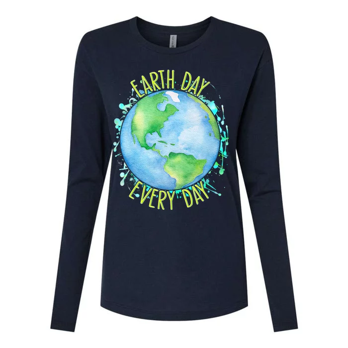 Earth Day Every Day Womens Cotton Relaxed Long Sleeve T-Shirt