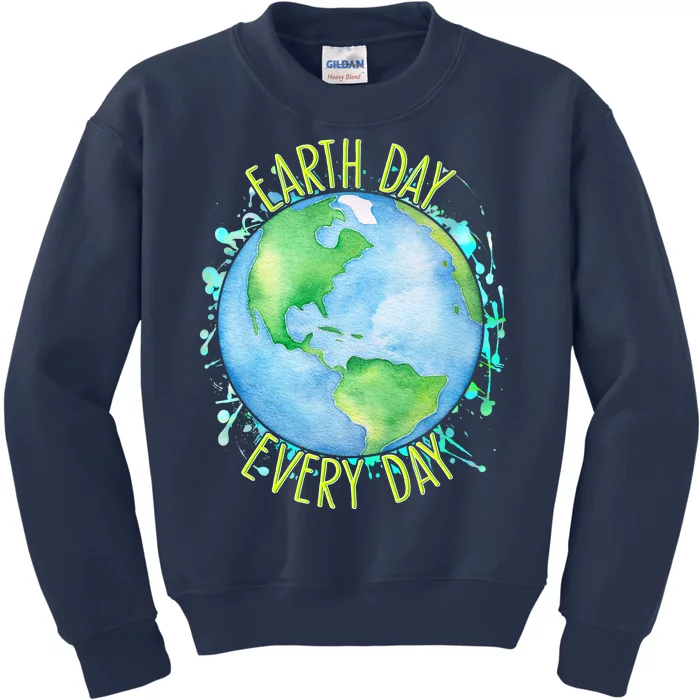 Earth Day Every Day Kids Sweatshirt