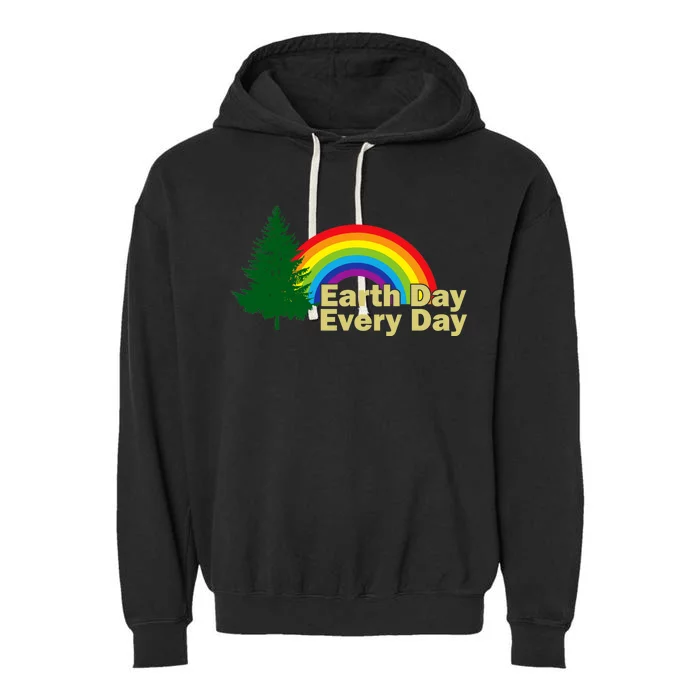 Earth Day Every Day Rainbow Garment-Dyed Fleece Hoodie