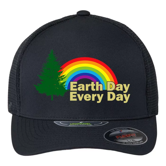 Earth Day Every Day Rainbow Flexfit Unipanel Trucker Cap