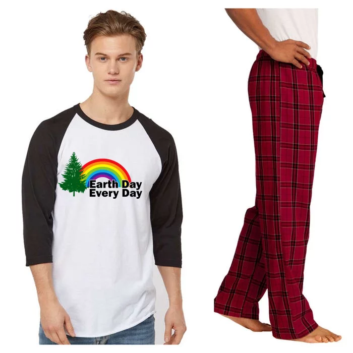 Earth Day Every Day Rainbow Raglan Sleeve Pajama Set