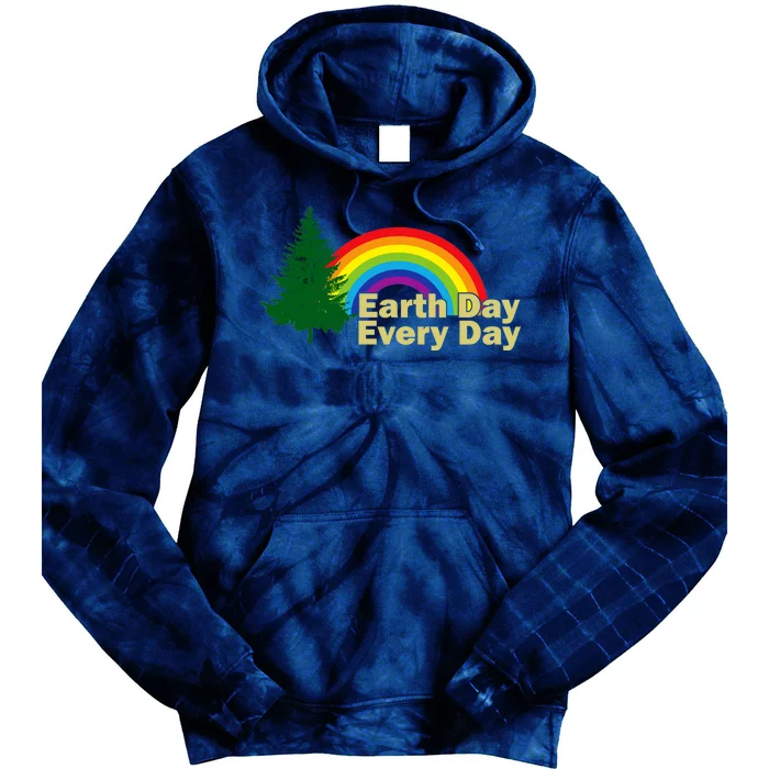 Earth Day Every Day Rainbow Tie Dye Hoodie