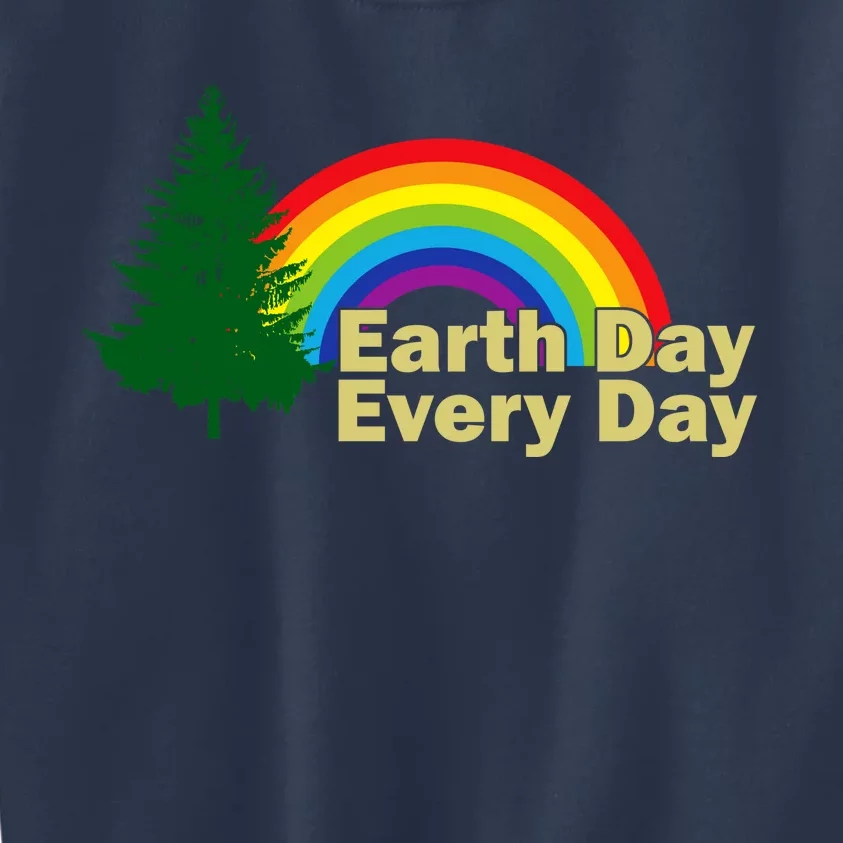 Earth Day Every Day Rainbow Kids Sweatshirt