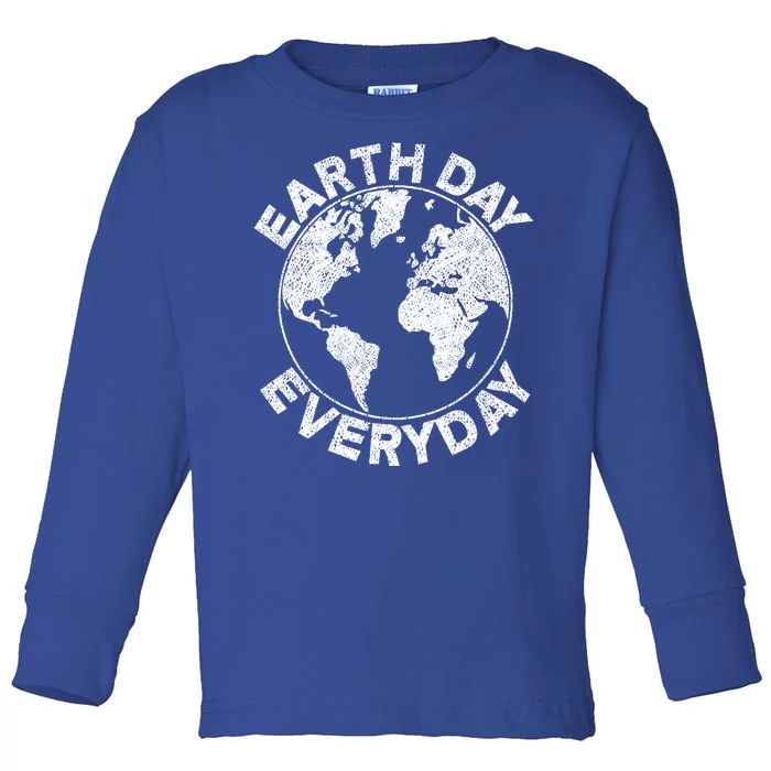 Earth Day Everyday Earth Distressed Toddler Long Sleeve Shirt