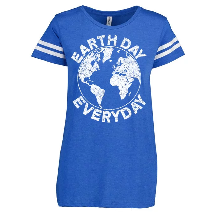 Earth Day Everyday Earth Distressed Enza Ladies Jersey Football T-Shirt