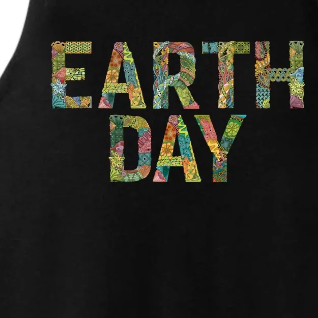 Earth Day Logo Ladies Tri-Blend Wicking Tank