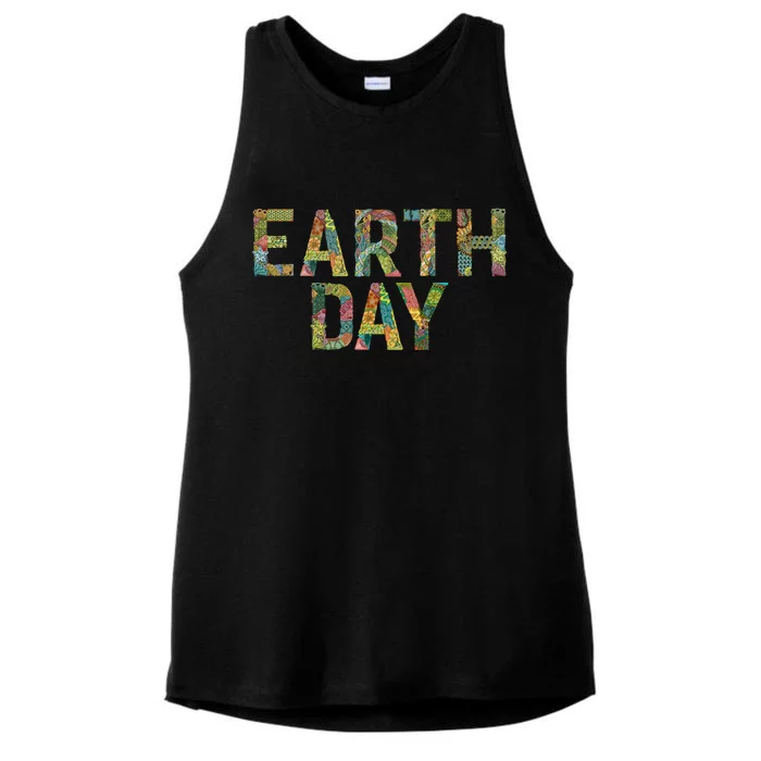 Earth Day Logo Ladies Tri-Blend Wicking Tank