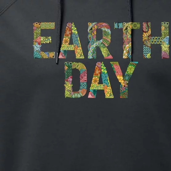 Earth Day Logo Performance Fleece Hoodie