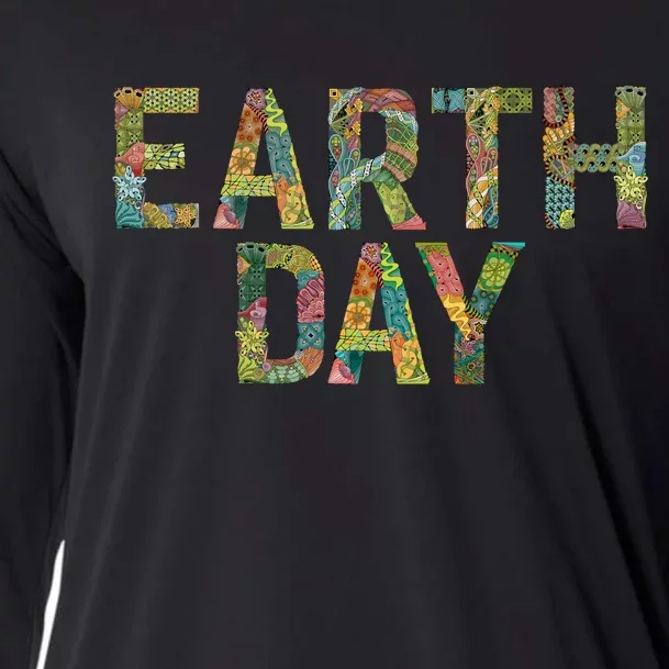 Earth Day Logo Cooling Performance Long Sleeve Crew