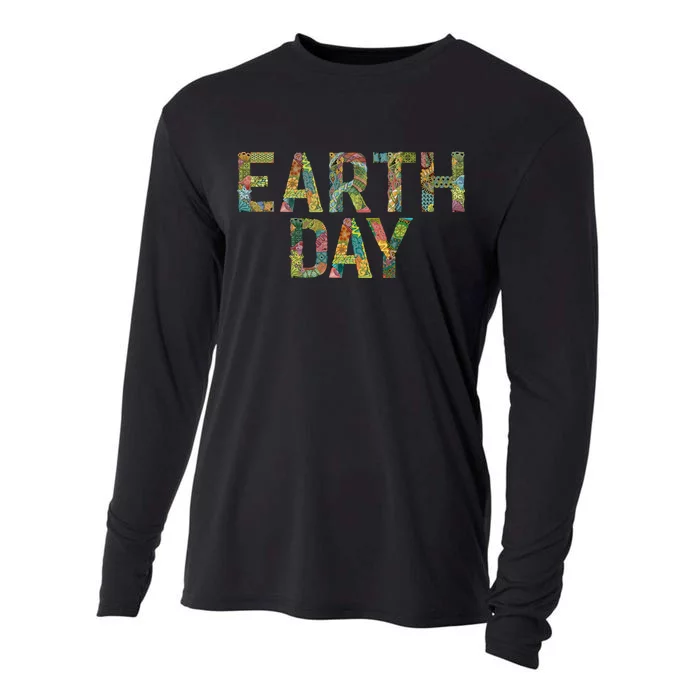 Earth Day Logo Cooling Performance Long Sleeve Crew