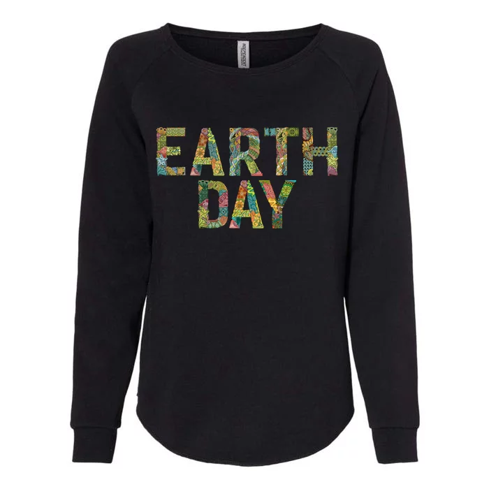 Earth Day Logo Womens California Wash Sweatshirt