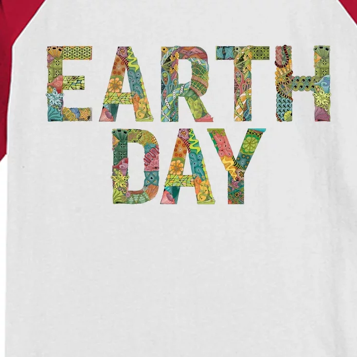 Earth Day Logo Kids Colorblock Raglan Jersey