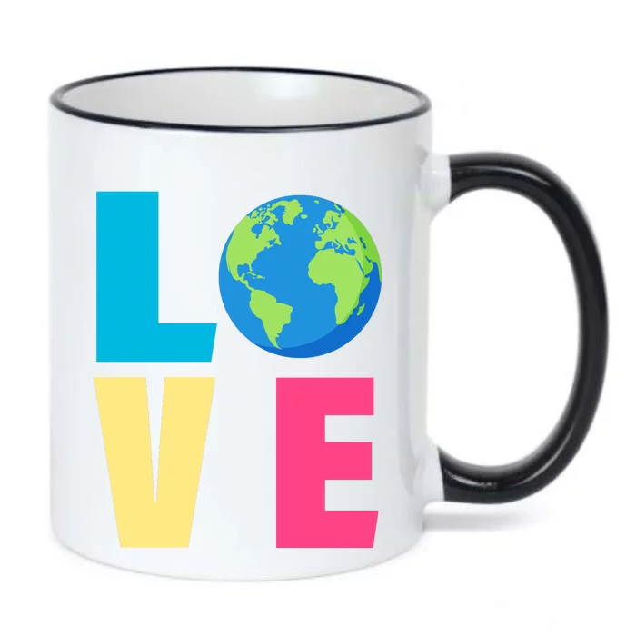 Earth Day Love Black Color Changing Mug