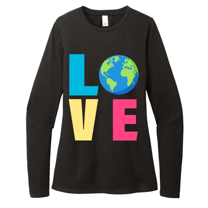 Earth Day Love Womens CVC Long Sleeve Shirt