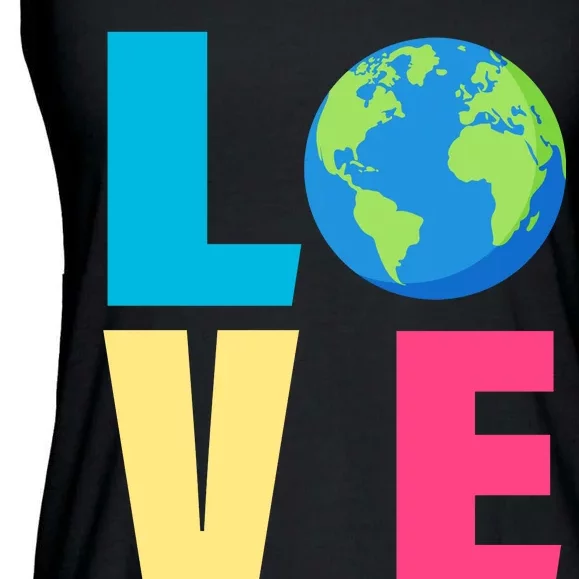 Earth Day Love Ladies Essential Flowy Tank