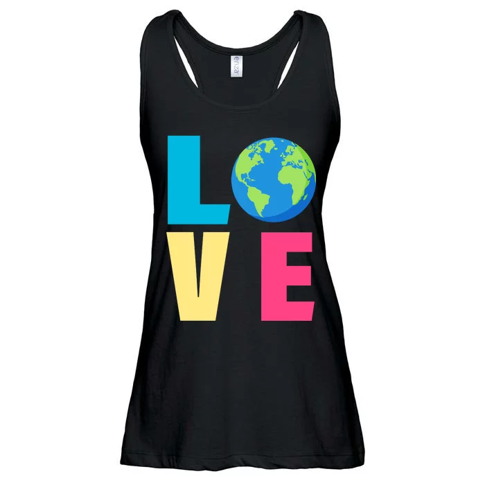 Earth Day Love Ladies Essential Flowy Tank