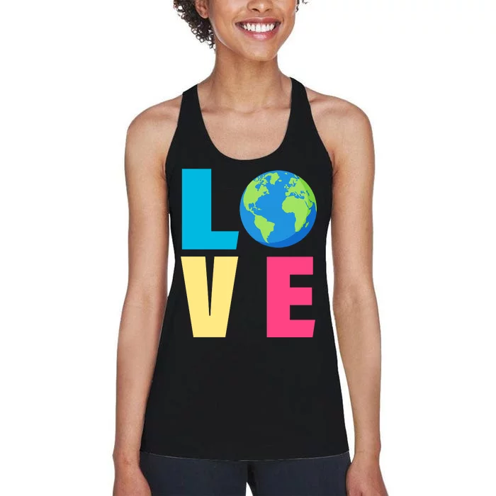 Earth Day Love Women's Racerback Tank