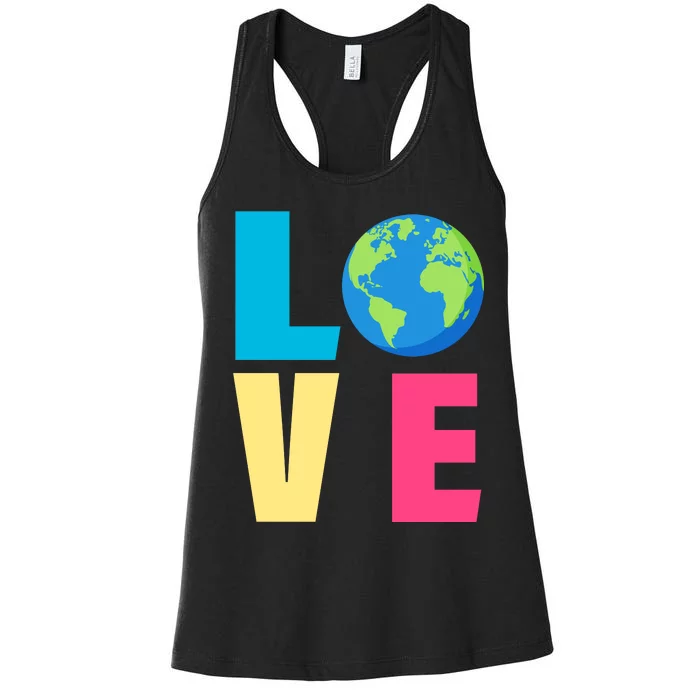 Earth Day Love Women's Racerback Tank