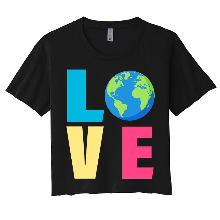 Earth Day Love Women's Crop Top Tee