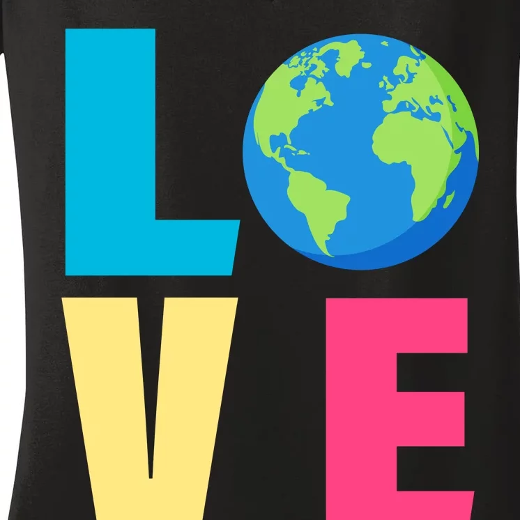 Earth Day Love Women's V-Neck T-Shirt