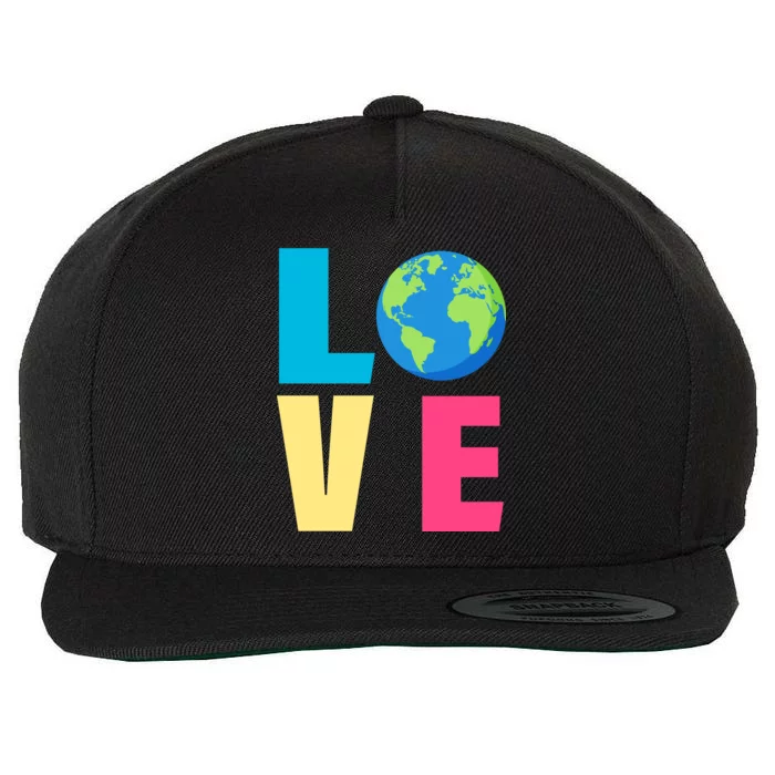 Earth Day Love Wool Snapback Cap